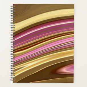 Abstract elegant retro digital fluid liquid marble planner