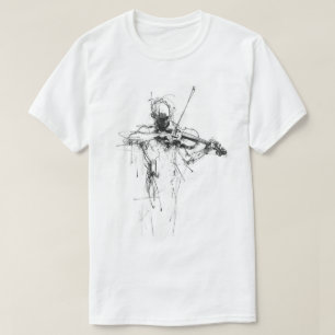Abstract Elegant Violinist T-Shirt