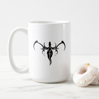 Abstract Elephant black and white tribal design Coffee Mug