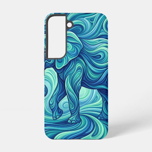 Abstract Elephant Blue Gradient Samsung Cases (Back)