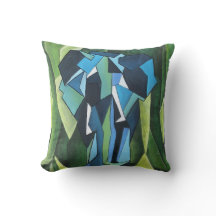 Abstract Elephant Cushion