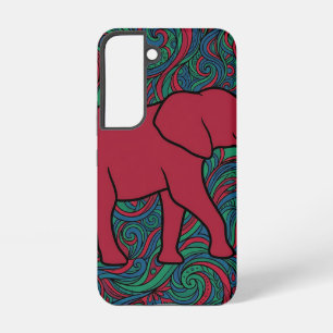 Abstract Elephant Jewel Line Art Samsung Cases