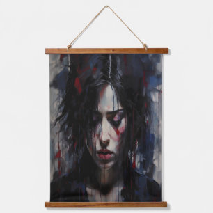 Abstract Emotional Portrait Contemporary Art Hanging Tapestry