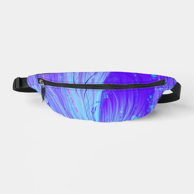 Abstract Enchanted Garden Blue purple Bum Bags (Front)