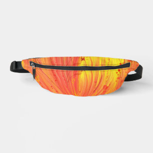 Abstract Enchanted Garden Yellow Orange Bum Bags