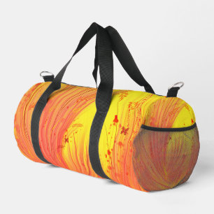Abstract Enchanted Garden yellow orange  Duffle Bag