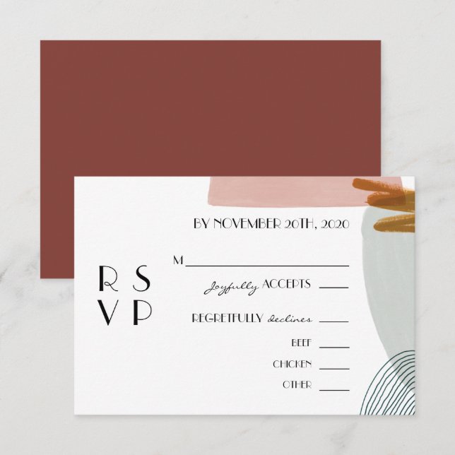 Abstract Enclosure RSVP card (Front/Back)