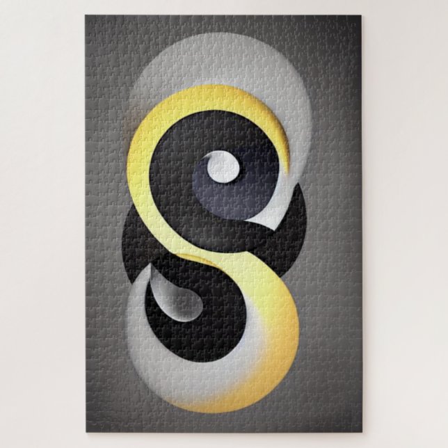 Abstract Enso Jigsaw Puzzle (Vertical)