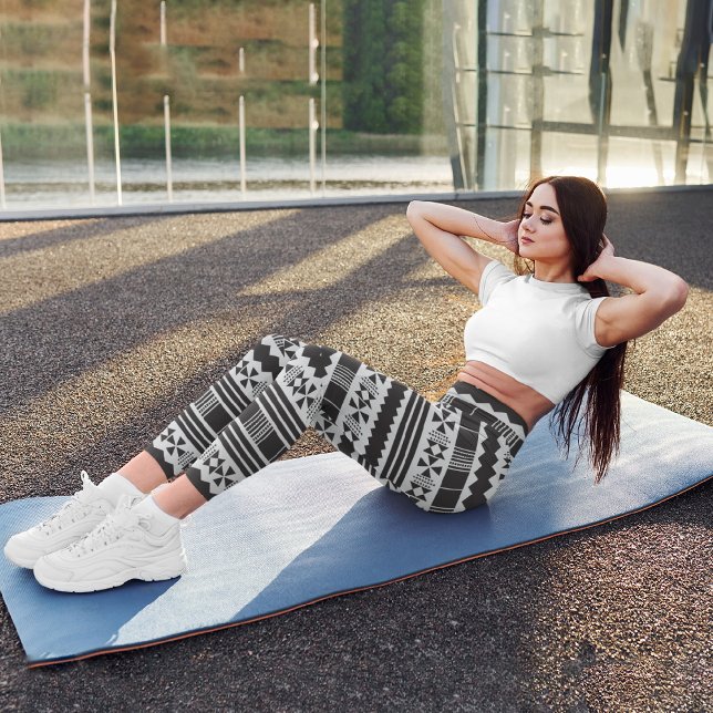 Abstract Ethnic Aztec Capri Leggings (Creator Uploaded)