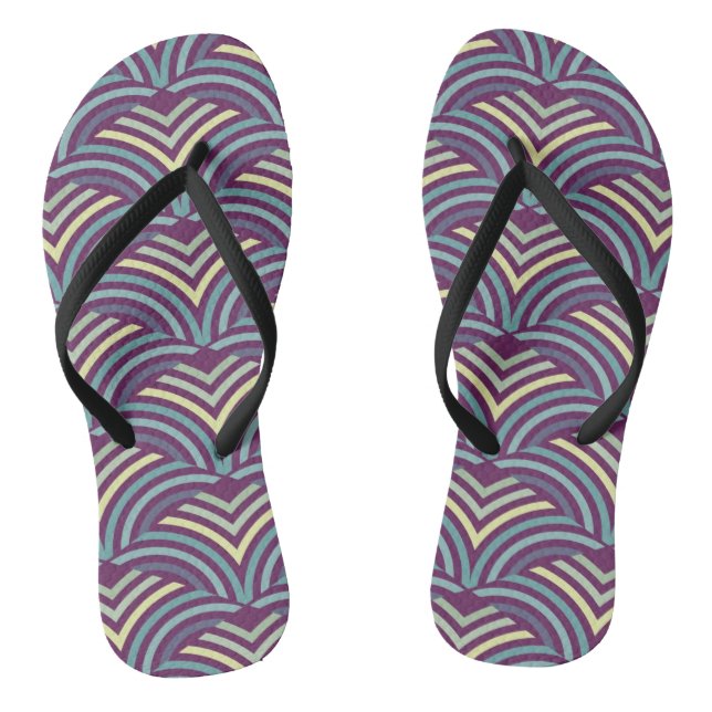 Abstract ethnic background 2 thongs (Footbed)