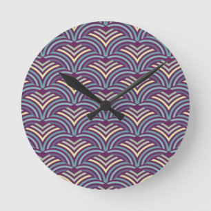 Abstract ethnic background round clock