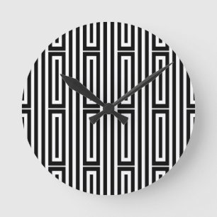 Abstract ethnic background round clock