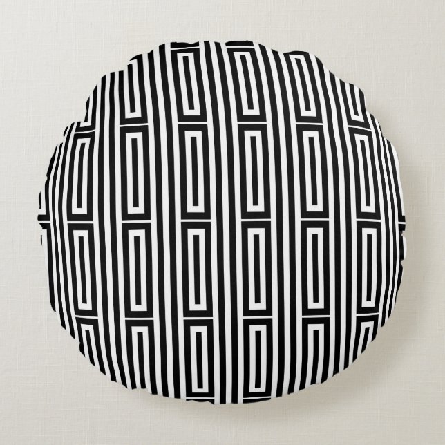Abstract ethnic background round cushion (Front)