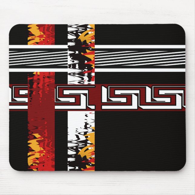 Abstract , ethnic, creative mouse pad (Front)