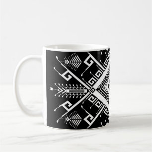 Abstract ethnic geometric pattern background desig coffee mug