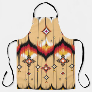Abstract ethnic geometric pattern background, Ikat Apron