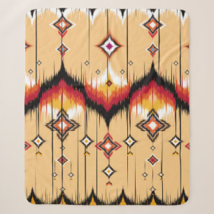 Abstract ethnic geometric pattern background, Ikat Sherpa Blanket
