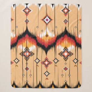 Abstract ethnic geometric pattern design, Ikat geo Sherpa Blanket