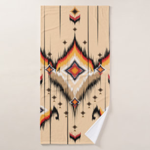 Abstract ethnic geometric pattern design, illustra bath towel
