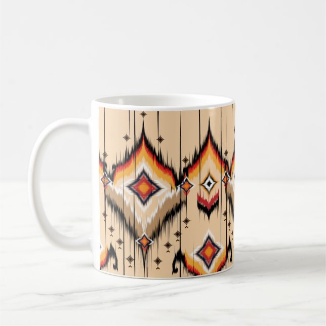 Abstract ethnic geometric pattern design, illustra coffee mug (Left)