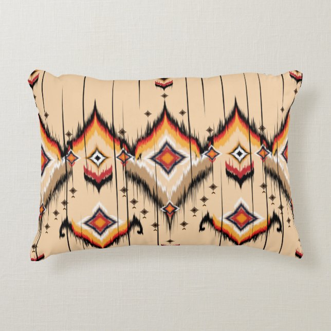 Abstract ethnic geometric pattern design, illustra decorative cushion (Front)