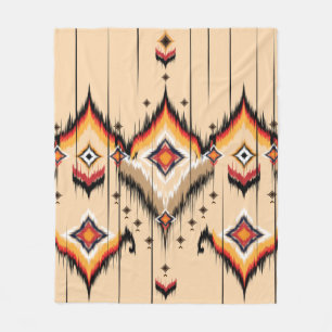 Abstract ethnic geometric pattern design, illustra fleece blanket
