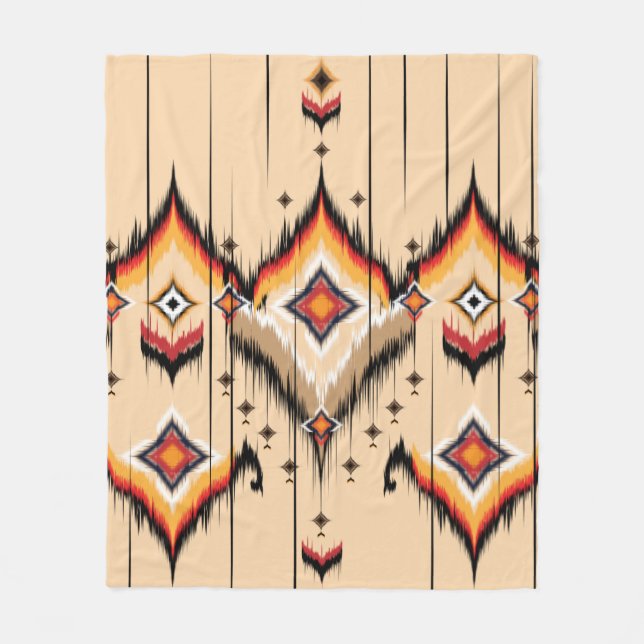 Abstract ethnic geometric pattern design, illustra fleece blanket (Front)