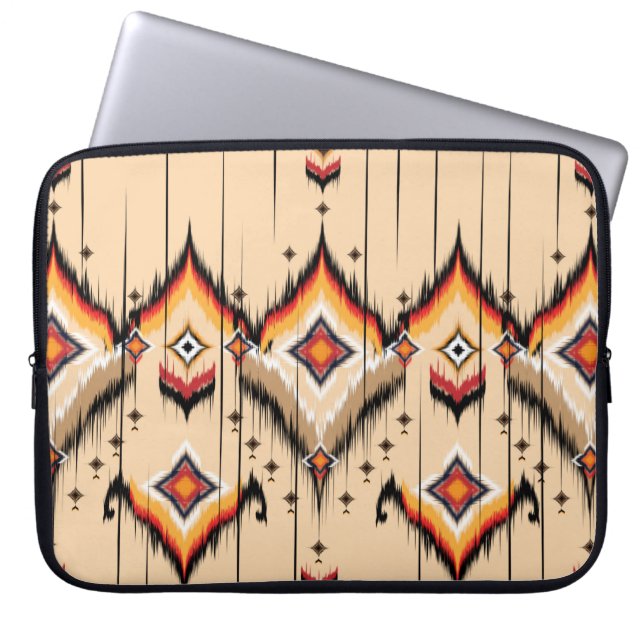 Abstract ethnic geometric pattern design, illustra laptop sleeve (Front)