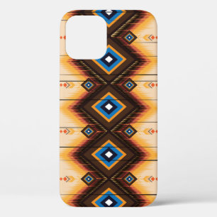 Abstract ethnic geometric pattern design, vintage, iPhone 12 case