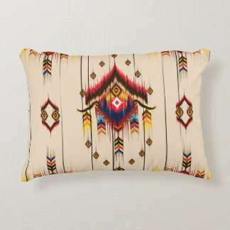 Abstract ethnic geometric pattern, Ikat geometric  Decorative Cushion