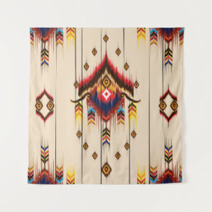 Abstract ethnic geometric pattern, Ikat geometric Tapestry
