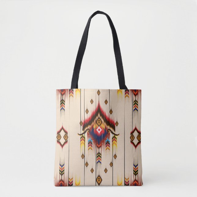 Abstract ethnic geometric pattern, Ikat geometric  Tote Bag (Front)