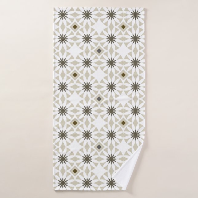Abstract ethnic geometric patterns design backgrou bath towel (Bath Towel)