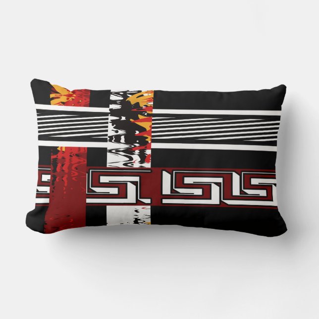 Abstract , ethnic lumbar cushion (Front)
