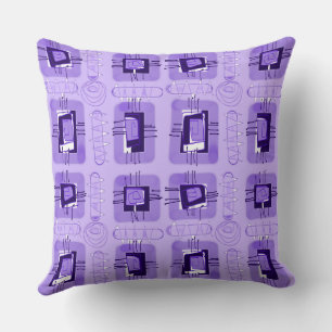 Abstract Ethnic Matrix - Lavender  Cushion