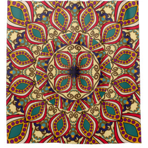 Abstract Ethnic Ornate Backgroundabstract,antique, Shower Curtain