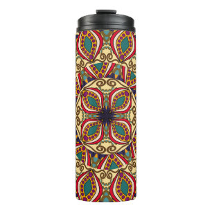 Abstract Ethnic Ornate Backgroundabstract,antique, Thermal Tumbler
