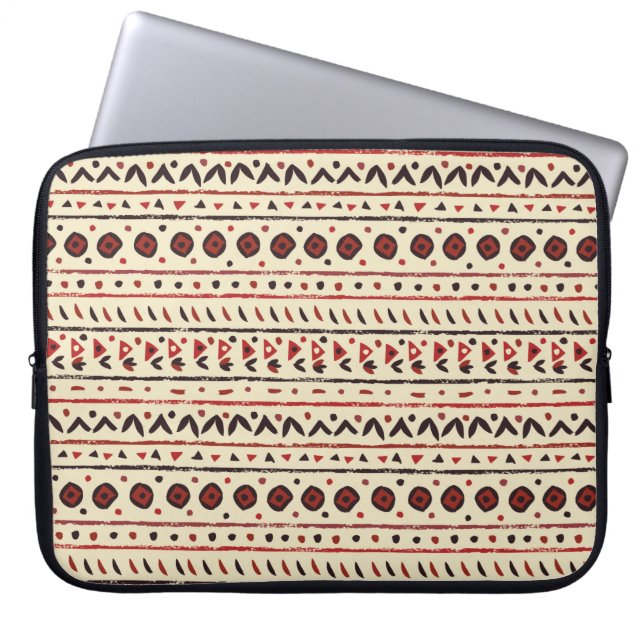 Abstract ethnic seamless pattern laptop sleeve (Front)
