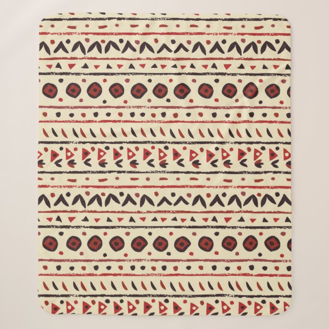 Abstract ethnic seamless pattern sherpa blanket (Front)