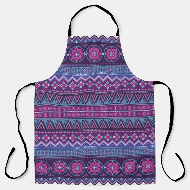Abstract ethnic stripe pattern,  ornamental vintag apron (Front)