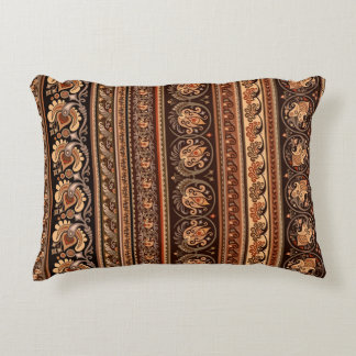 Abstract ethnic stripy ornamental vintage backgrou decorative cushion