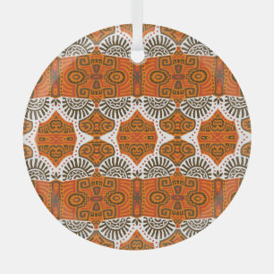 Abstract ethnic: trendy vintage boho. glass tree decoration