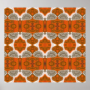 Abstract ethnic: trendy vintage boho. poster