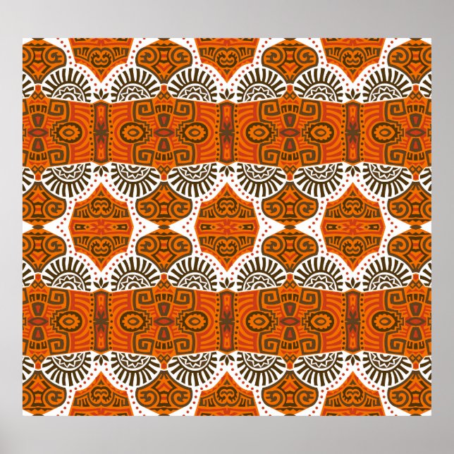Abstract ethnic: trendy vintage boho. poster (Front)