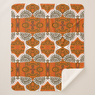 Abstract Ethnic vintage Seamless Pattern. Trendy b Sherpa Blanket