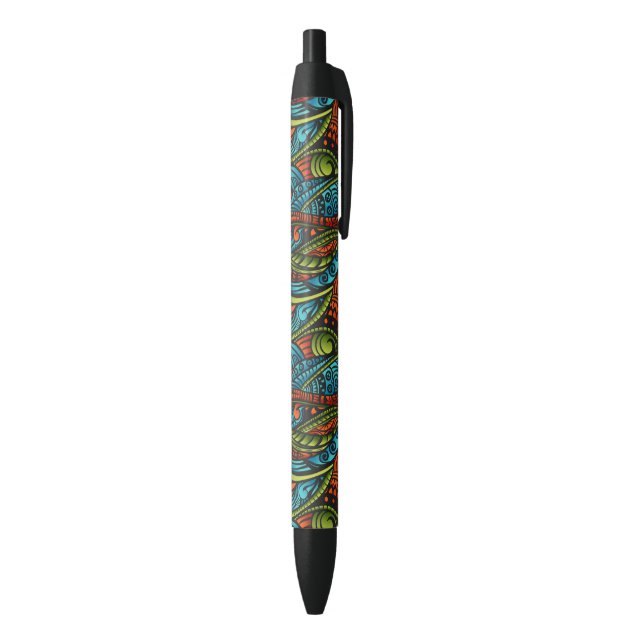 Abstract ethnic wallpaper black ink pen (Bottom (Vertical))