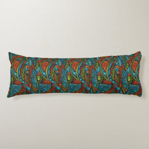 Abstract ethnic wallpaper body cushion