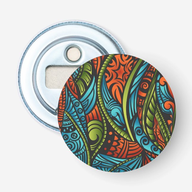 Abstract ethnic wallpaper bottle opener (Front)