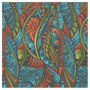 Abstract ethnic wallpaper fabric