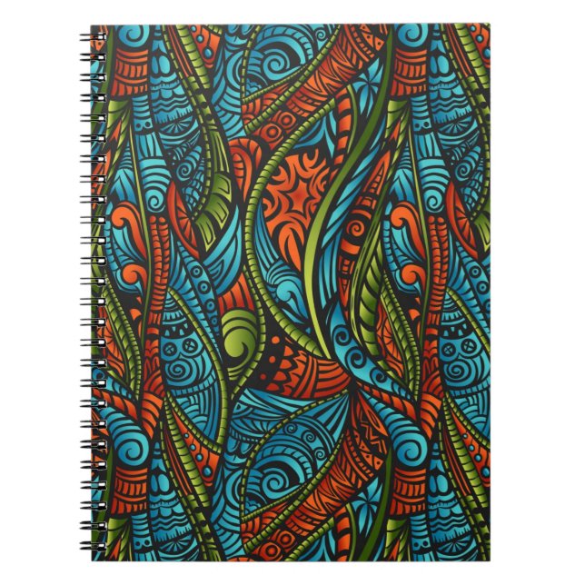 Abstract ethnic wallpaper notebook (Front)